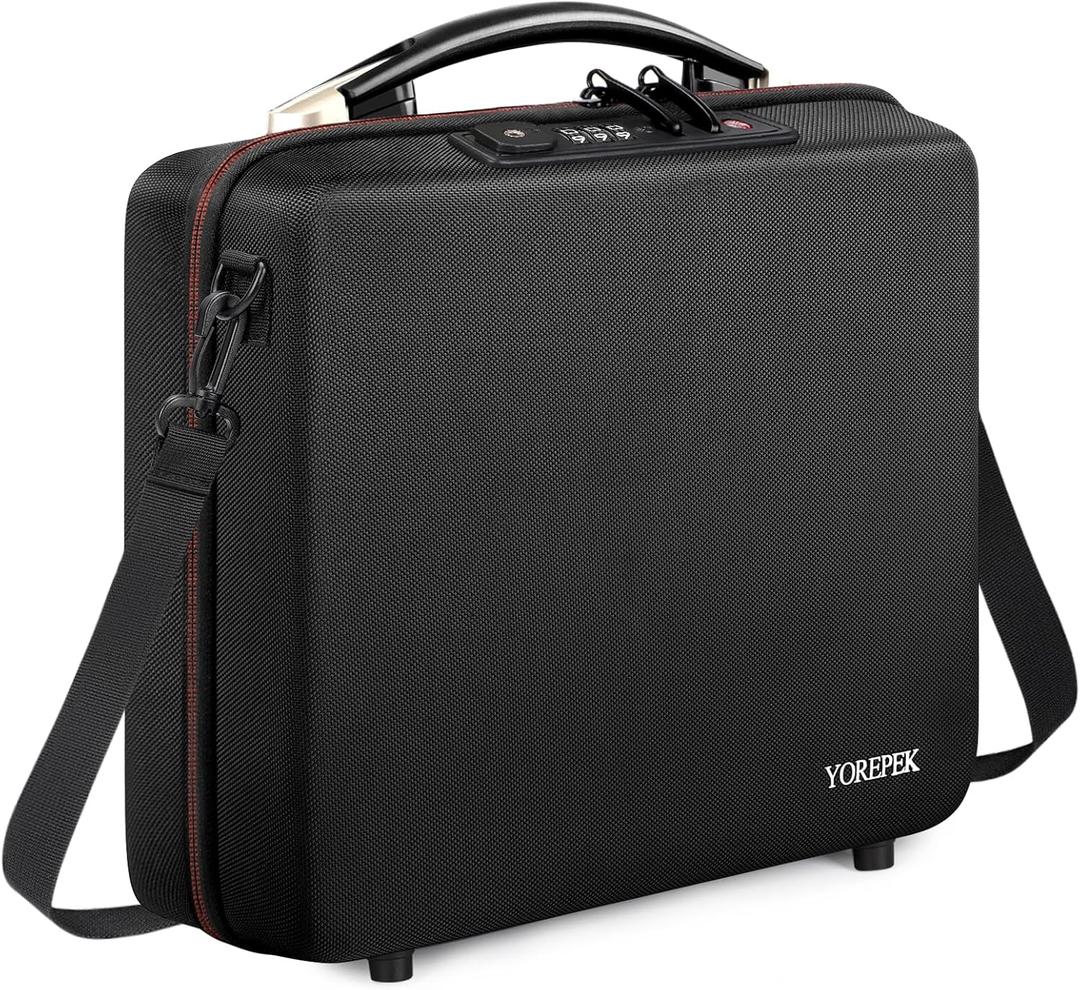 YOREPEK Carrying Case for Starlink Mini, Travel Case for Starlink Mini with Lock, Waterproof Shockproof Bag for Star Link Accessories Satellite Dish with Shoulder Strap, Plastic Feet, for Camping, RV