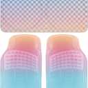 Carbella Auto Sun Shade and 2PC Car Floor Mats Sunset Translucent Rainbow All Weather Heavy Duty Trim to Fit Most Cars, Vans, Trucks & SUVs,