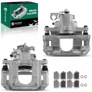 Set of 2 Rear Brake Caliper Assembly Compatible with Chrysler Town & Country Dodge Grand Caravan Volkswagen Routan (Rear Driver and Passenger Side)
