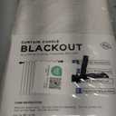 100% Blackout Shield Linen Blackout Curtains for Bedroom 96 Inches Long, Back Tab/Rod Pocket Living Room Drapes, Thermal Insulated Blackout Curtains 2 Panels Set, 50" W x 96" L,Cream