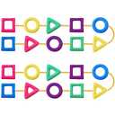 Woanger Shapes Walking Rope for Preschool Walking Rings for Toddlers 100th Day of School 10 Colorful Handle Leash for Toddler Class Line Rope 165'' Keep Children Calm Line Classroom Supplies(Cotton)