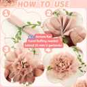 Pink Tissue Paper Pom Pom Garlands, Paper Flowers for Birthday Decorations, Baby Shower, Wedding Engagement, Bridal Shower, Spring Summer Party Decorations, 2 Pcs