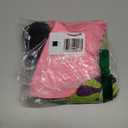 GANSHAYA 4 Pcs Halloween Pink Star Costume Fishnet Stockings Hat Shorts Crop Top Shirt for Adult Women Cartoon Cosplay (Small)