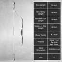 AF Archery Tatar Recurve Bow, 54" Traditional Laminated Horse Bow for Mounted Archery and Precision Shooting Longbow Left Right Hand, 20lbs