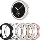 Case for Google Pixel Watch 2 (2023 New)/1 2022, [6-Pack] Hard PC Shockproof Bumper Cover with Tempered Glass Screen Protector for Pixel Watch 2/1 (Black/Clear/Silver/Starlight/Pink/Rose Gold)