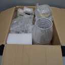 36" Gold Dining Room Light Fixture, No Assembly Required 6-Lights Kitchen Chandelier for Dining Room with White Fabric Shade, Chandelier Ceiling Light Fixture for Kitchen Island Bulb Not Included