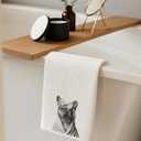 French Bulldog Gifts Bathroom Hand Towels, Frenchie Gifts for Women Men Dog Lovers Decorative Hand Towels for Bathroom Washroom, Funny Dog Kitchen Dish Tea Towels, 16x24 Inch