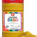 Hygloss Colored Sand for Crafts  1 lb Bottle, Yellow  Vibrant Colorful Fine Sensory Play Sand Art Kits for Kids  Classroom Activities for Children 3 4 5 6 7 8 9 10 11 12  Safe for Ages 3+