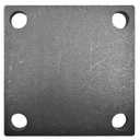 Weldable Square Steel Baseplate 3 Inch Steel Plate Laser Cut A36 Grade, 4mm Thick Heavy Duty 10 Pieces