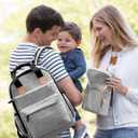 Skip Hop Baby Breastmilk Cooler Insulated Bottle Bag, Grab & Go, Chevron (1 Count (Pack of 1), Grey melange)