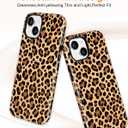 Magnetic Cheetah Phone Case for iPhone 15, Compatible with MagSafe, Cute Aesthetic Brown Leopard Print Soft TPU and Hard PC Shockproof Protective Phone Cover for Women Girls