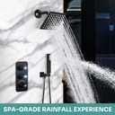 Luxury Rain Shower System with Digital Brass Valve, Can Use Together