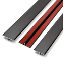 Aluminum T Molding Floor Transition Strip Self Adhesive, Door Threshold Strip, Edge Trim for Laminate Wood Tile Vinyl, Floor Divider for Joining Flooring Gaps (3pcs, 36 x 1.2 in, Black)