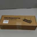 Under Desk Cable Management Tray White, Cinati Wire Organizers No Drill, Cable Tray with Clamp for Wire Management, Cord Organization Box for Office, Home - No Damage to Desk (13.4"-1 Pack)