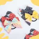 12 Pcs Back to School Hair Bow Scrunchies | Pencil, Apple and Composition Notebook Designs, First Day of School Student and Teacher Outfit Accessories