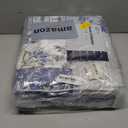 GOONE XL Queen Quilt Set 90x96, Blue Floral Boho Bedspread Farmhouse Bedding Set, Lightweight Spring & Summer Quilt Set, Reversible Bed Coverlet, Quilts Queen Size with 2 Pillow Shams All-Season (Romantic Garden)