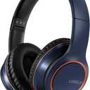 LORELEI X8 Over-Ear Wired Headphones with Microphone with 1.45m-Tangle-Free Nylon Line&3.5mm Plug,Lightweight Foldable & Portable Headphones for Smartphone,Tablet,Computer,Mp3/4(Dark Blue)