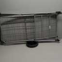 dbest products Cruiser Cart Deluxe 2 Shopping Grocery Rolling Folding Laundry Basket on Wheels Foldable Utility Trolley Compact Lightweight Collapsible, Silver