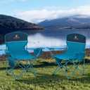 HIGH POINT SPORTS 2 Pack Portable Camping Chair for Adults, Folding Outdoor Camp Chair Lightweight Lawn Chairs Folding Collapsible Chair for Camping, Tailgates, Beach, Blue, Support 250 lbs, 25.2"d X 37"w X 39"h