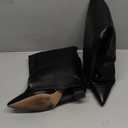 Synchoiss Womens Knee High Boots Wide Calf Chunky High Heel Boots Fashion Fold Over Boot Pointed Toe Winter Fall Tall Boots for Women Pull on Trendy, 8.5