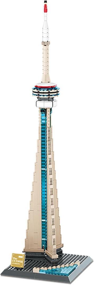 Oichy CN Tower Building Blocks Set, 400 PCS Famous Architecture Model Building Kits, Collection CN Tower Model Blocks for Adults and Kids