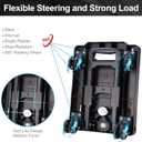Folding Hand Truck Lightweight Hand Truck Dolly Foldable,Luggage cart with 4 Rotate Wheels, Utility Cart with Adjustable Handle,Collapsible Dolly for Moving