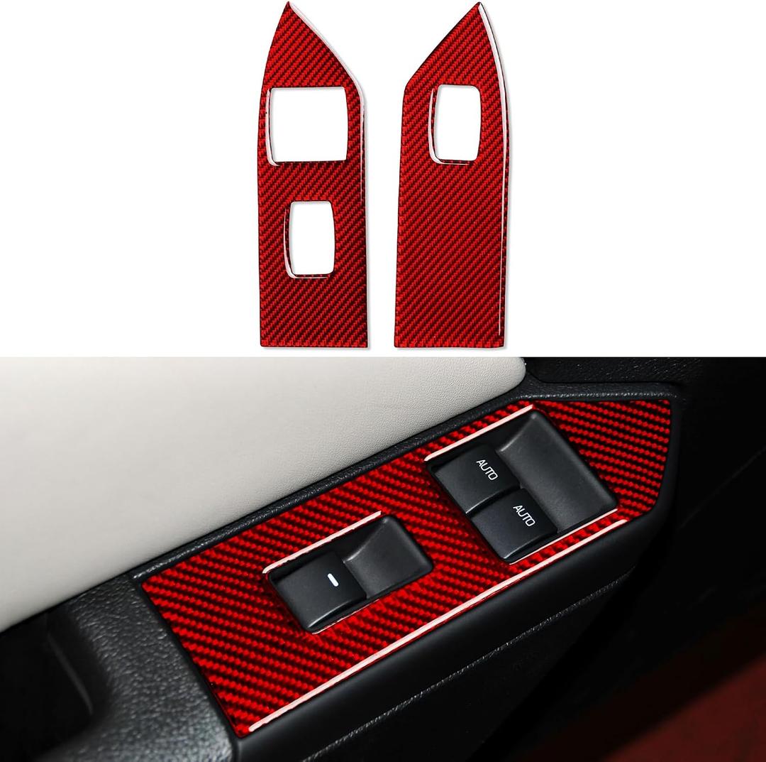 Car Window Lift Switch Sticker Carbon Fiber Decal Cover for Ford Mustang GT Shelby 2005 2006 2007 2008 2009 S197 Accessories