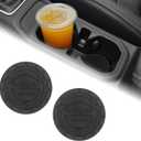6 x 2PCS Auto Car Truck SUV Cup Holder Mat for Jeep Wrangler JL JK JLU&Gladiator JT Accessories, Silicone Cup Inserts Interior Mats(Black)