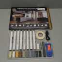 Laminate Vinyl Wood Floor Scratch Repair Kit with Heat Pen  11 Colors Grey Hardwood Wax Sticks & 8 Colors Dual Tip Furniture Markers Touch up, Linoleum Restoration Wax Melting Tool Set