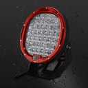AUXTINGS 9 inch 96W Red Round Led Light Bar Spot Beam Offroad 4x4 Work Light 12V 24V Driving Fog Lamps for Jeep Truck Off-Road Vehicles 4x4 Atvs Utvs