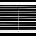 24"w X 12"h Aluminum Adjustable Return/Supply HVAC Air Grille - Full Control Horizontal Airflow Direction - Single Deflection [Outer Dimensions: 25.85"w X 13.85"h]