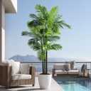 Erimda 8.2FT Artificial Phoenix Palm Tree Artificial Plants Indoor Outdoor Large Faux Coconut Silk Palm Tree Tropical Fake Tree Faux Sago Palm Plant for Modern Farmhouse Yard Outside Patio Poolside