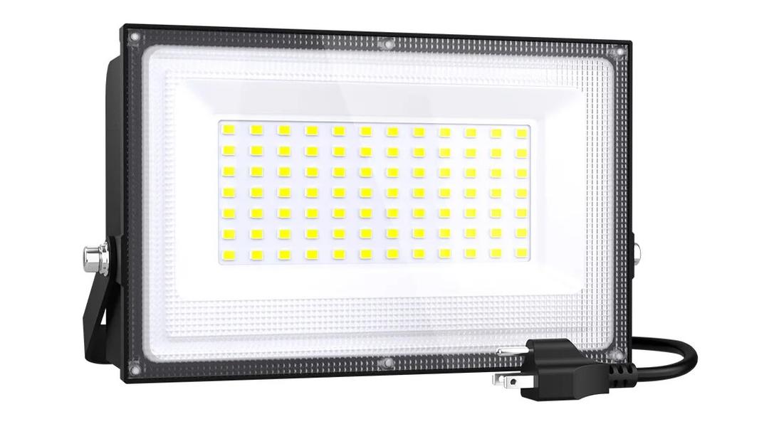 Onforu 40W Flood Lights Outdoor,4000lm Bright LED Work Light with Plug, 6500K Daylight White LED Flood Lighting, IP66 Waterproof Security Yard Lights for Garage Stadium