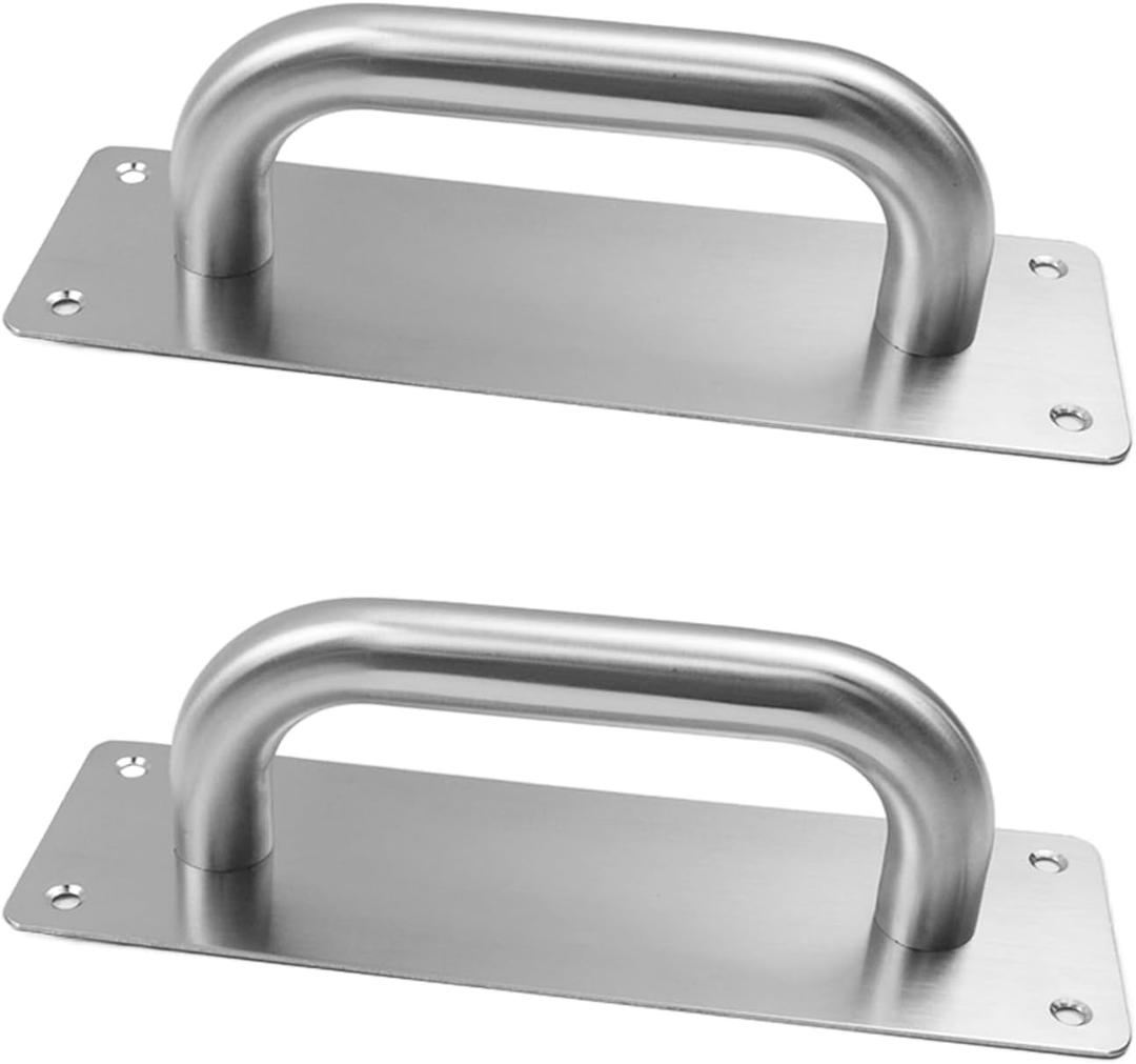 2PCS Stainless Steel Door Pull Push Handle Plate 7.87" Heavy Duty Door Pulls Door Handle Plate