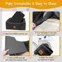 Dog Car Seat for Medium/Large Dogs, Washable Dog Booster Seat Under 60 lbs or 2 Small Dogs, Multi-Functional Pet Car Seat with Thick Cushion, 2 Safety Leashes (Black)
