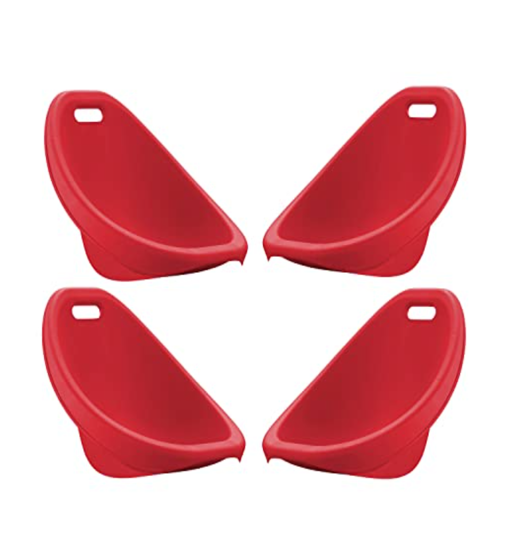 American Plastic Toys Little Kids (4-Pack, Red), Stackable, Lightweight, & Portable, Reading, Gaming, TV, Outdoor & Indoor, 50lb Max Scoop Rocker