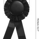 PATIKIL Blank Award Ribbon, 12 Pcs Rosette Ribbon Honorable Prize Recognition Ribbon for DIY, Party, Wedding, Competition, Sport, Black