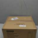 Floor Lamp for Living Room, Dimmable Floor Lamp with Foot-Step Switch Standing Lamp with Linen Shade Reading Lamp for Living Room Bedroom Office Dining Room, 9W Bulb Included (Gold)