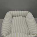 MIXJOY Dog Bed for Medium Sized Dogs, Washable Medium Dog Beds with Removable Cover, Rectangle Pet Beds with Non-Slip Bottom, Warming Calming Dogs Cuddler, 25"x21"x7", White