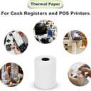 MFLABEL 2 1/4" Thermal Paper Rolls - 50 Rolls of 2.25 x 50' Credit Card Receipt Paper, Compatible with Clover POS, Visa/MasterCard Terminals, & Standard Credit Card Machines