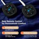 Bedsure Electric Blanket Queen Size - Dual Control Heated Blanket Queen, Fast Heating with 10 Time Settings & 10 Heat Settings, Warm Gift for Grandma (84x90 inches, Pageant Blue)