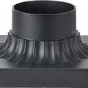 3 Inch Outdoor Post Light Base, Black Pier Mount Base, Universal Square Lamp Post Base, Heavy Duty Pole Mount Adapter for Exterior Garden Patio Driveway Yard Light Post, 1PK