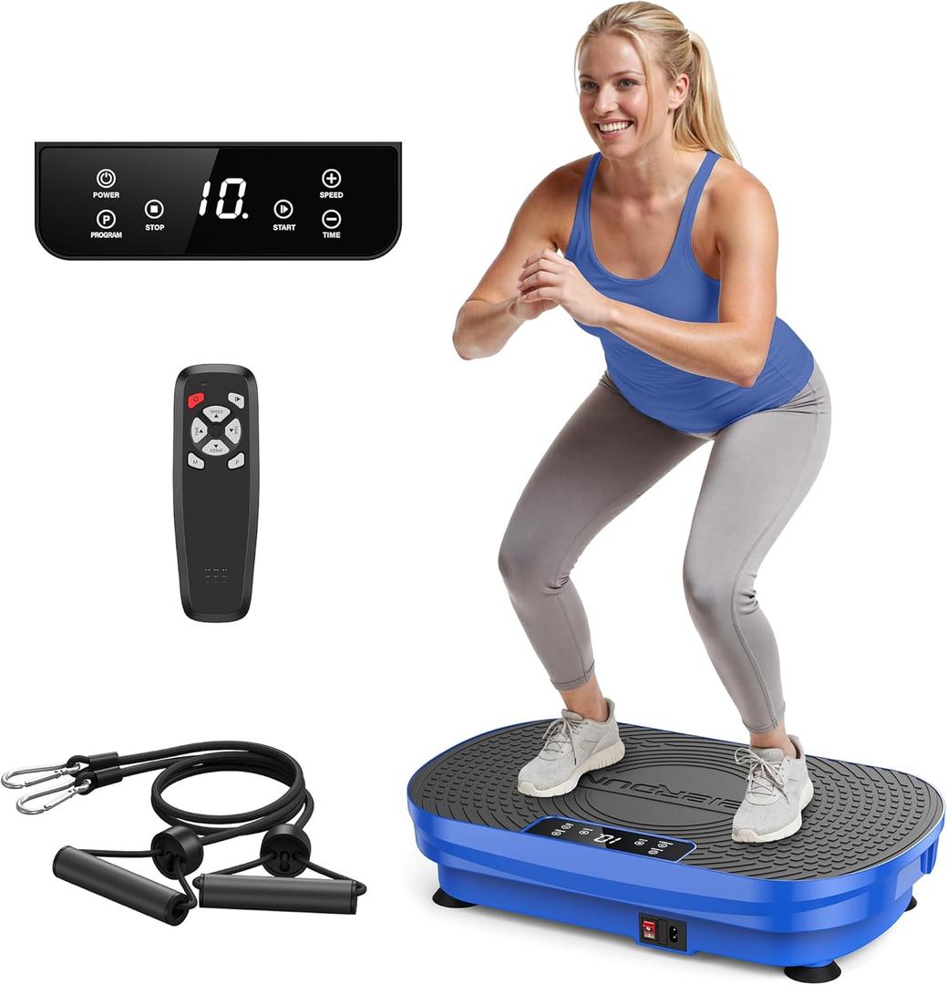 FEIERDUN Vibration Plate Exercise Machine, Vibration Plate for Lymphatic Drainage, Power Plate Vibration Platform for Weight Loss, Toning & Wellness