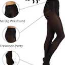 L'eggs Casual Women's Opaque Tights, Same to Waist, Sheer Toe, Black