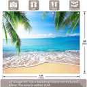 ZTHMOE 10x8ft Fabric Summer Hawaii Beach Photography Backdrop Tropical Seaside Palm Trees Background Luau Aloha Baby Shower Party Decoration Banner Photo Booth
