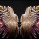 7x5ft Pink Angel Wings Backdrop Banner Heaven Sent Baby Shower Black Photography Background Angel Wings Boy Girl Adult Artistic Portrait Photo Shoot Studio Props Vinyl