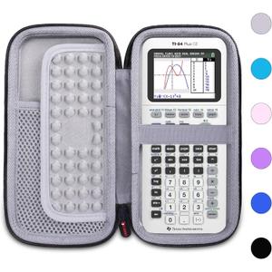 Hard Case Compatible with Texas Instruments TI-84 Plus CE/TI-84 Plus/TI-Nspire CX II CAS/TI-Nspire CX II/TI-83 Plus/TI-85 /TI-86 /TI30xs /TI36X Pro/TI 34 Color Graphing Calculator by XANAD (Grey)