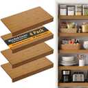 SpaceAid Bamboo Wire Shelf Covers for Pantry Rack, 22"W x 16"D, Brown 4pcs