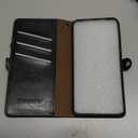 XcaseBar for Samsung Galaxy S21 Wallet case with Zipper Credit Card HolderRFID Blocking, Flip Folio Book PU Leather Phone case Shockproof Cover Women Men for Samsung S21 case Black