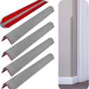 Rubber Bond Wall Corner Guard Edge Protector, 48 inch Heavy Duty Baby Proofing Corner Guards | Self-Adhesive Furniture Edge Strips for Home & Office (5, Grey)